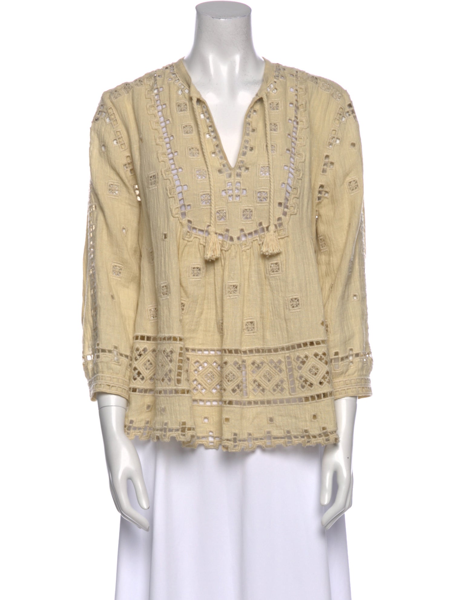 Sea New York V-Neck Long Sleeve Blouse