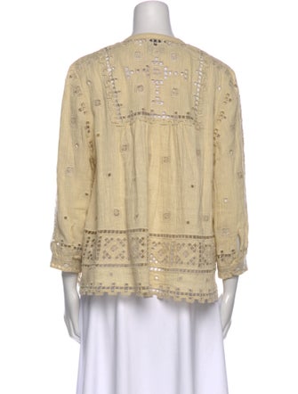 Sea New York V-Neck Long Sleeve Blouse