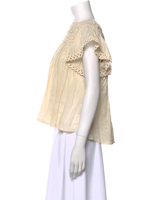 Sea New York Scoop Neck Short Sleeve Blouse