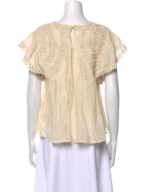 Sea New York Scoop Neck Short Sleeve Blouse