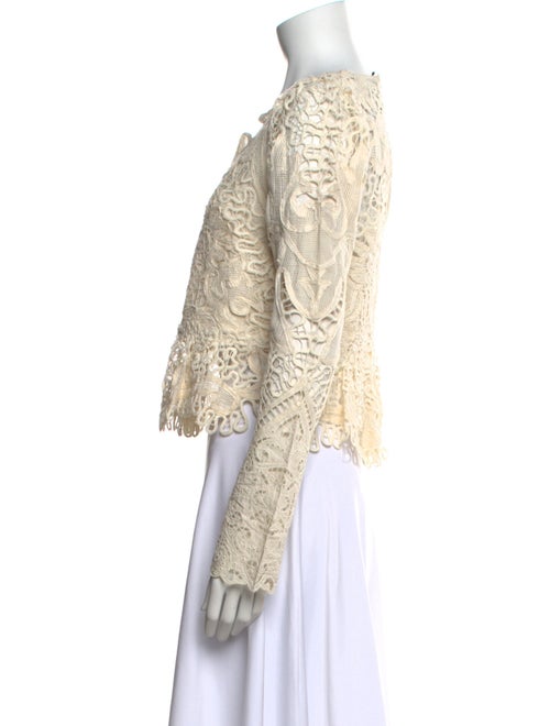 Sea New York Lace Pattern V-Neck Blouse