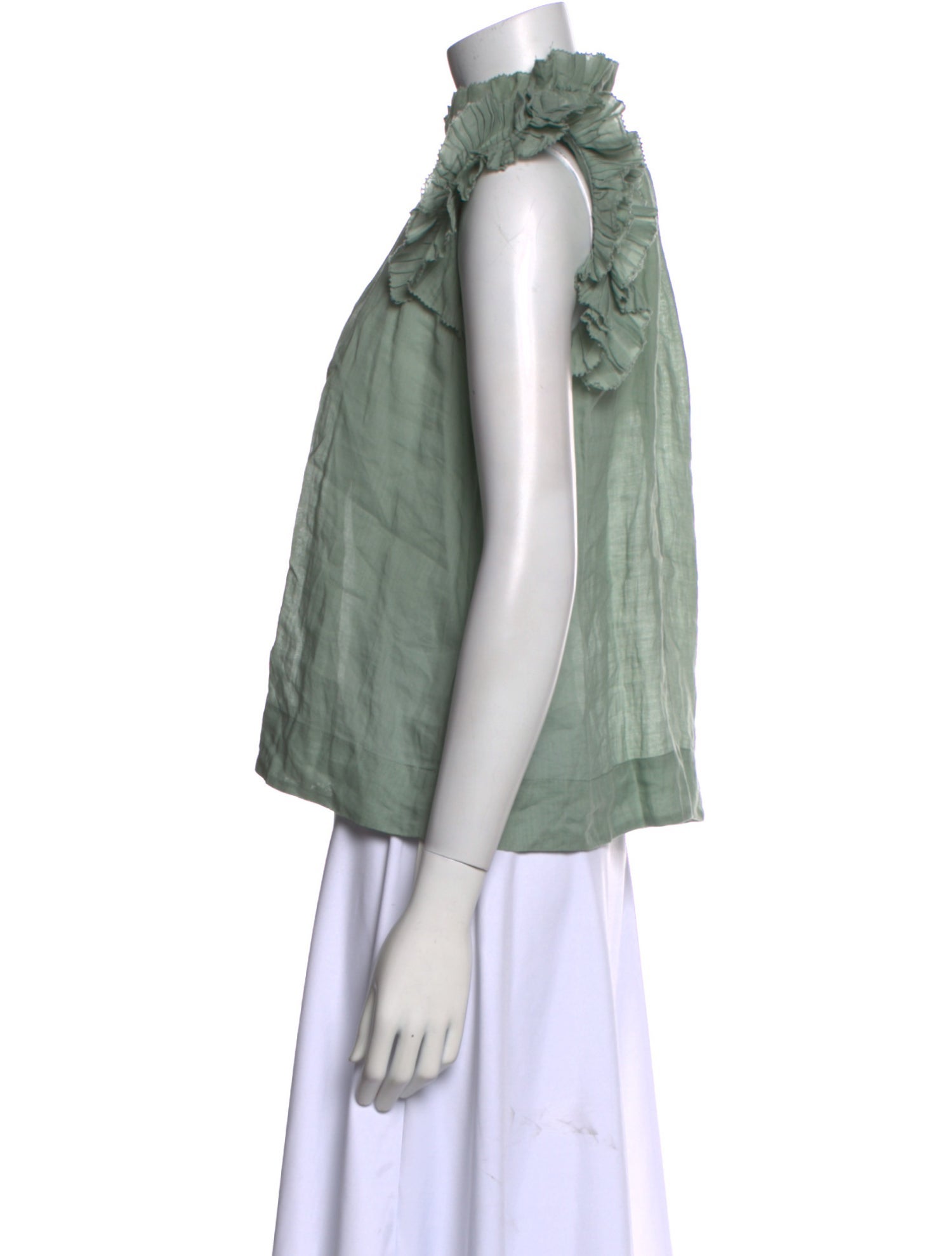 Sea New York Mock Neck Short Sleeve Blouse