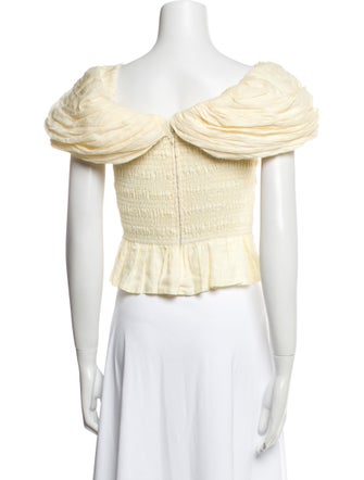 Sea New York Bateau Neckline Short Sleeve Crop Top