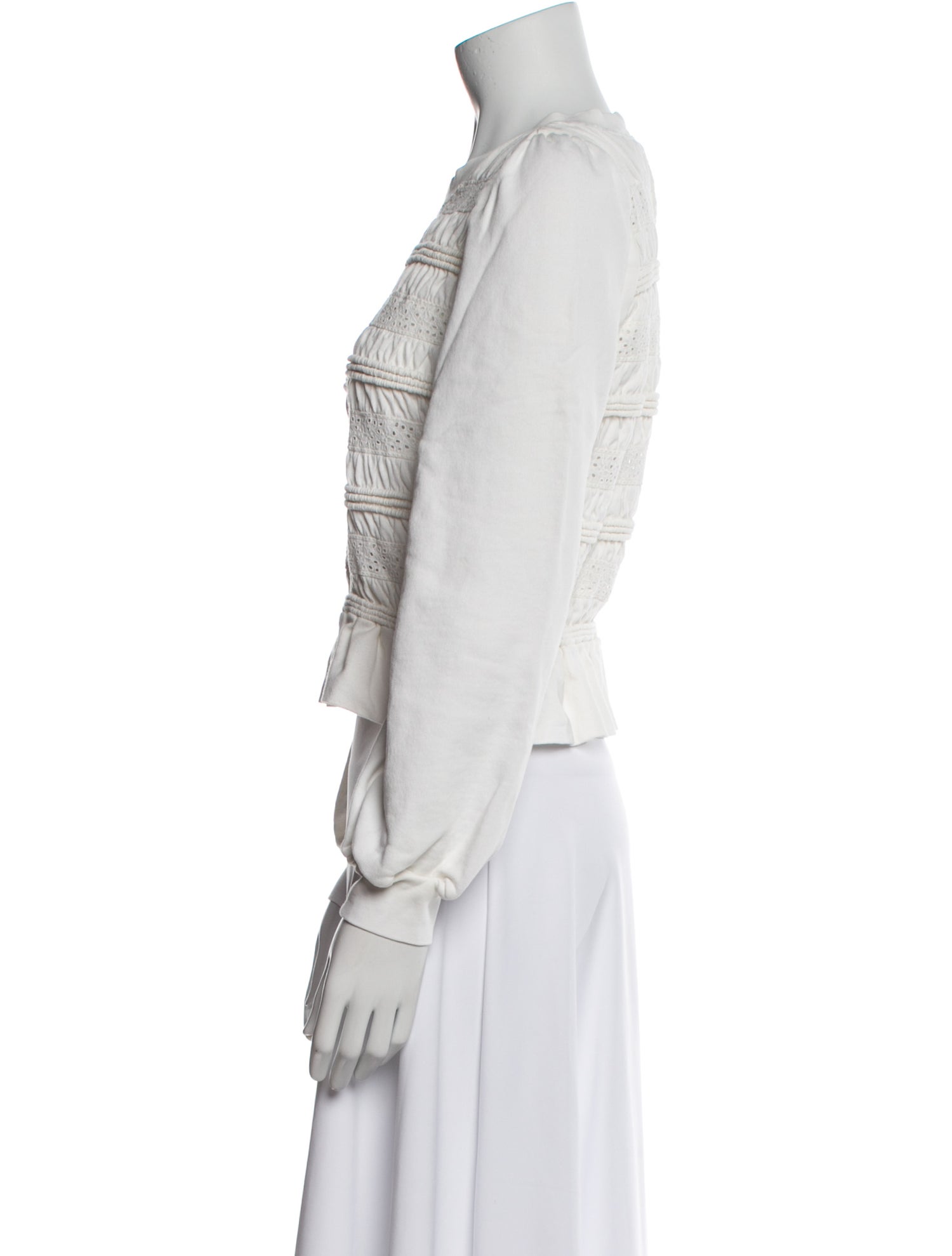 Sea New York Bateau Neckline Long Sleeve Crop Top