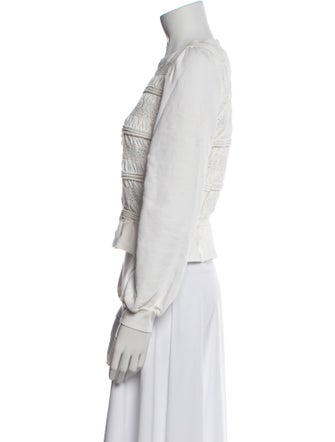 Sea New York Bateau Neckline Long Sleeve Crop Top