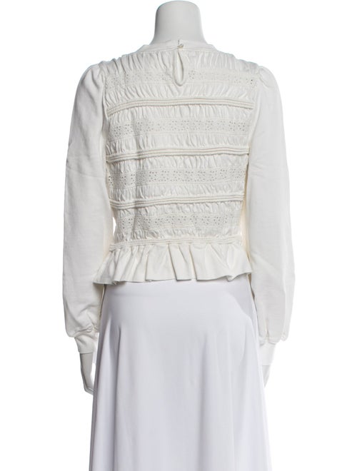 Sea New York Bateau Neckline Long Sleeve Crop Top