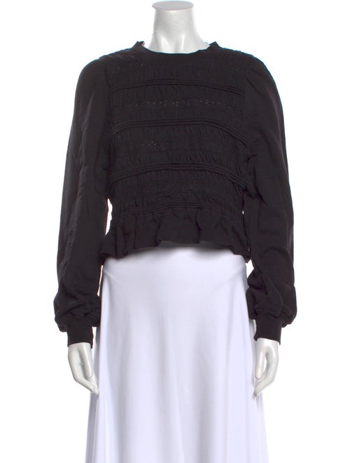 Sea New York Crew Neck Long Sleeve Crop Top