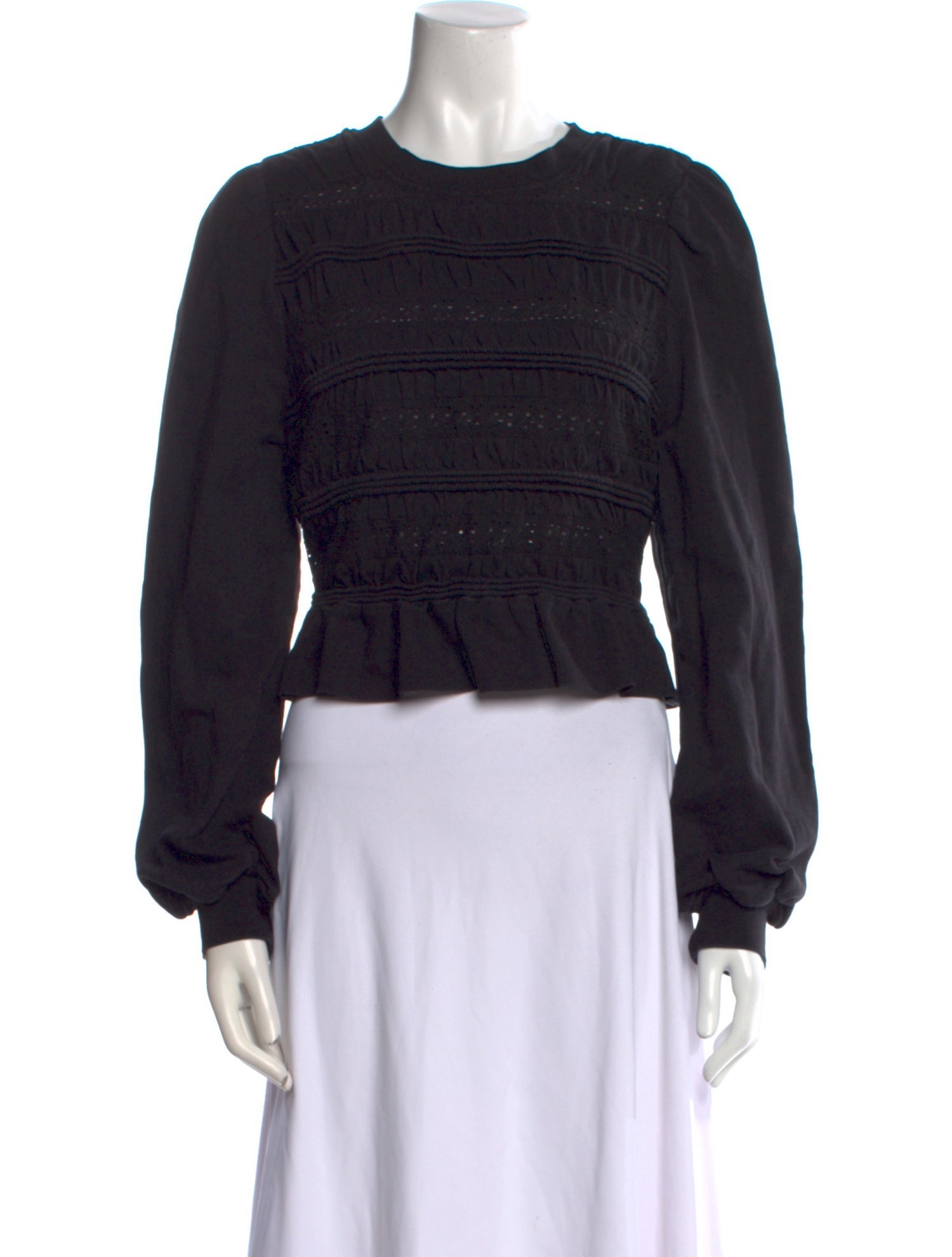 Sea New York Crew Neck Long Sleeve Crop Top