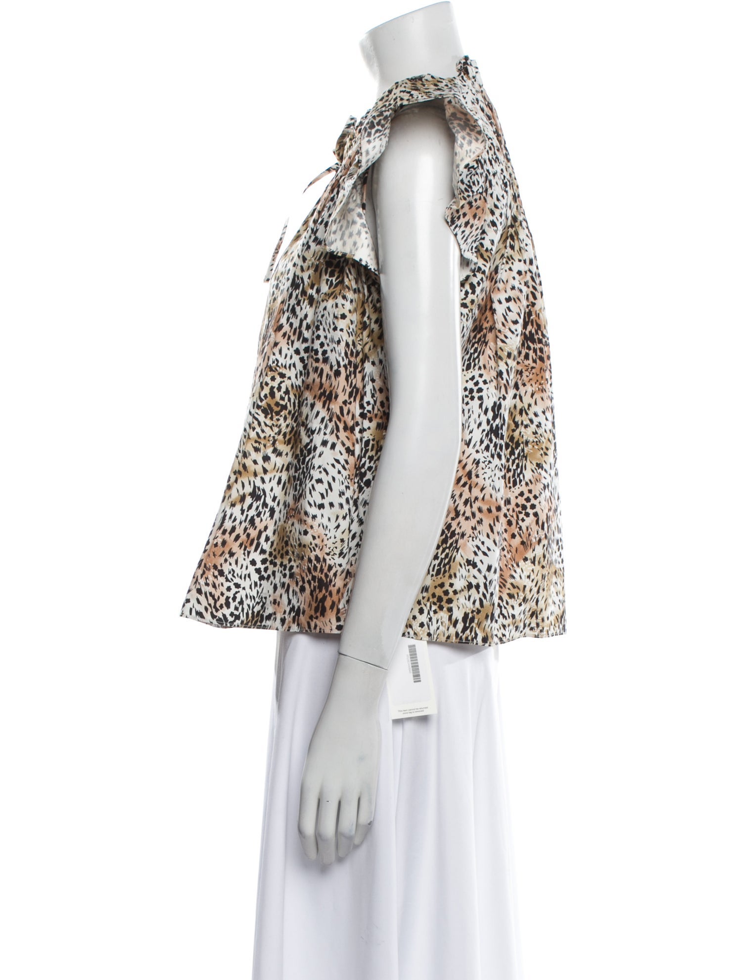 Sea New York Printed Mock Neck Blouse