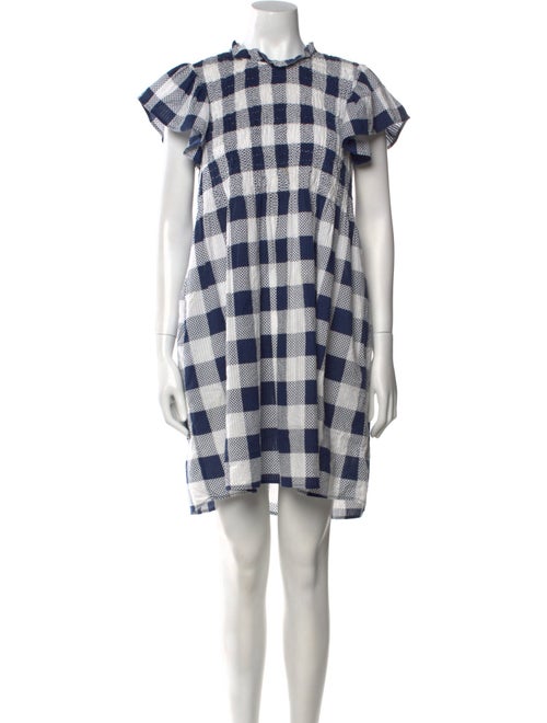 Sea New York Plaid Print Mock Neck Tunic