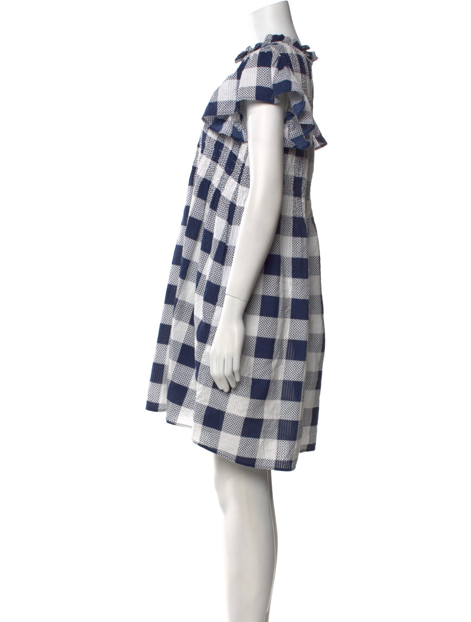 Sea New York Plaid Print Mock Neck Tunic