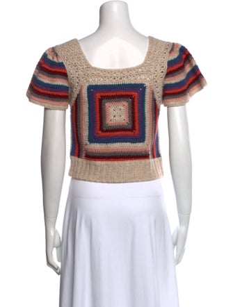 Sea New York Striped Square Neckline Sweater