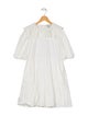 Sea New York Girl's Cotton-Linen Blend Eyelet Lace Trim Dress