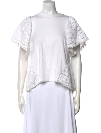 Sea New York Scoop Neck Short Sleeve Crop Top