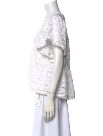 Sea New York Scoop Neck Short Sleeve Crop Top