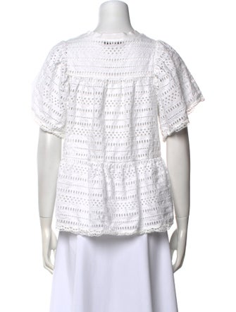 Sea New York Scoop Neck Short Sleeve Crop Top