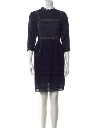 Sea New York Mock Neck Knee-Length Dress