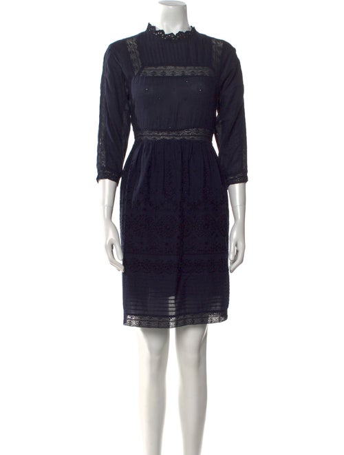 Sea New York Mock Neck Knee-Length Dress