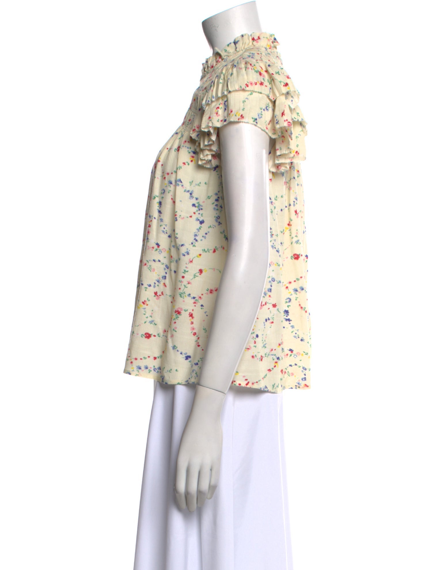 Sea New York Floral Print Mock Neck Top