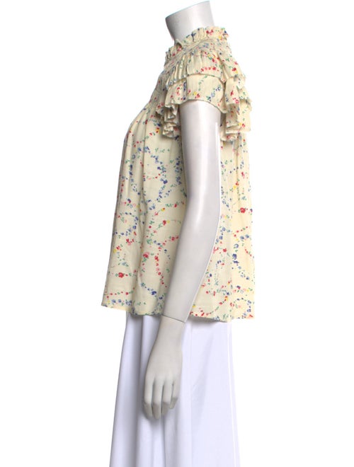 Sea New York Floral Print Mock Neck Top