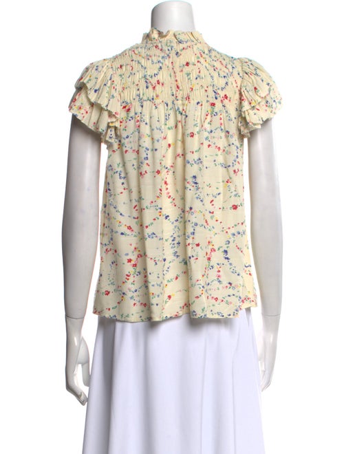 Sea New York Floral Print Mock Neck Top