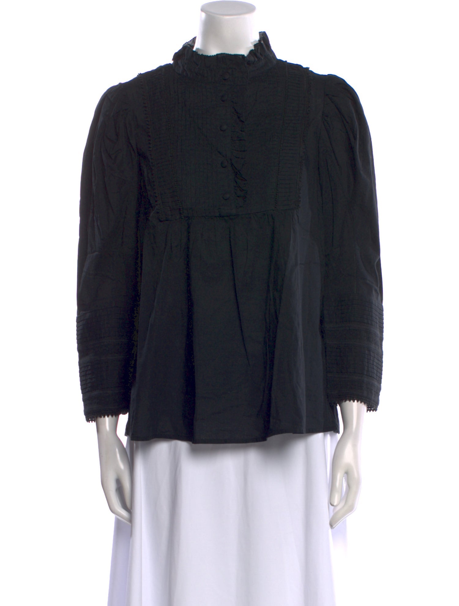 Sea New York Mock Neck Three-Quarter Sleeve Blouse