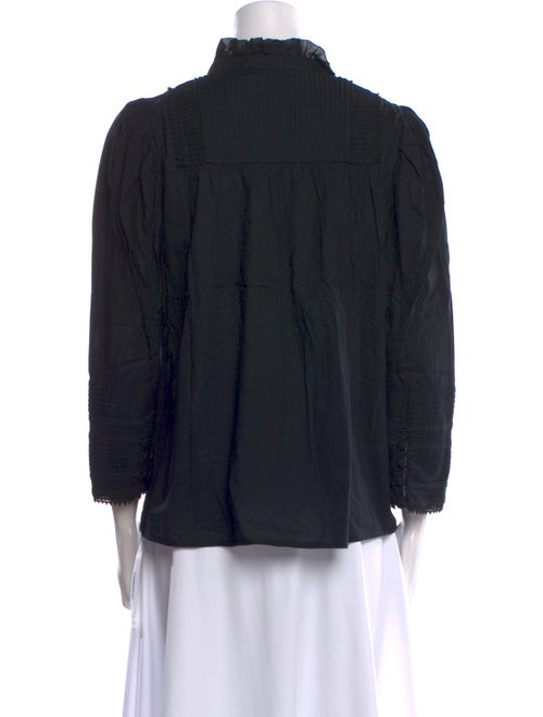 Sea New York Mock Neck Three-Quarter Sleeve Blouse