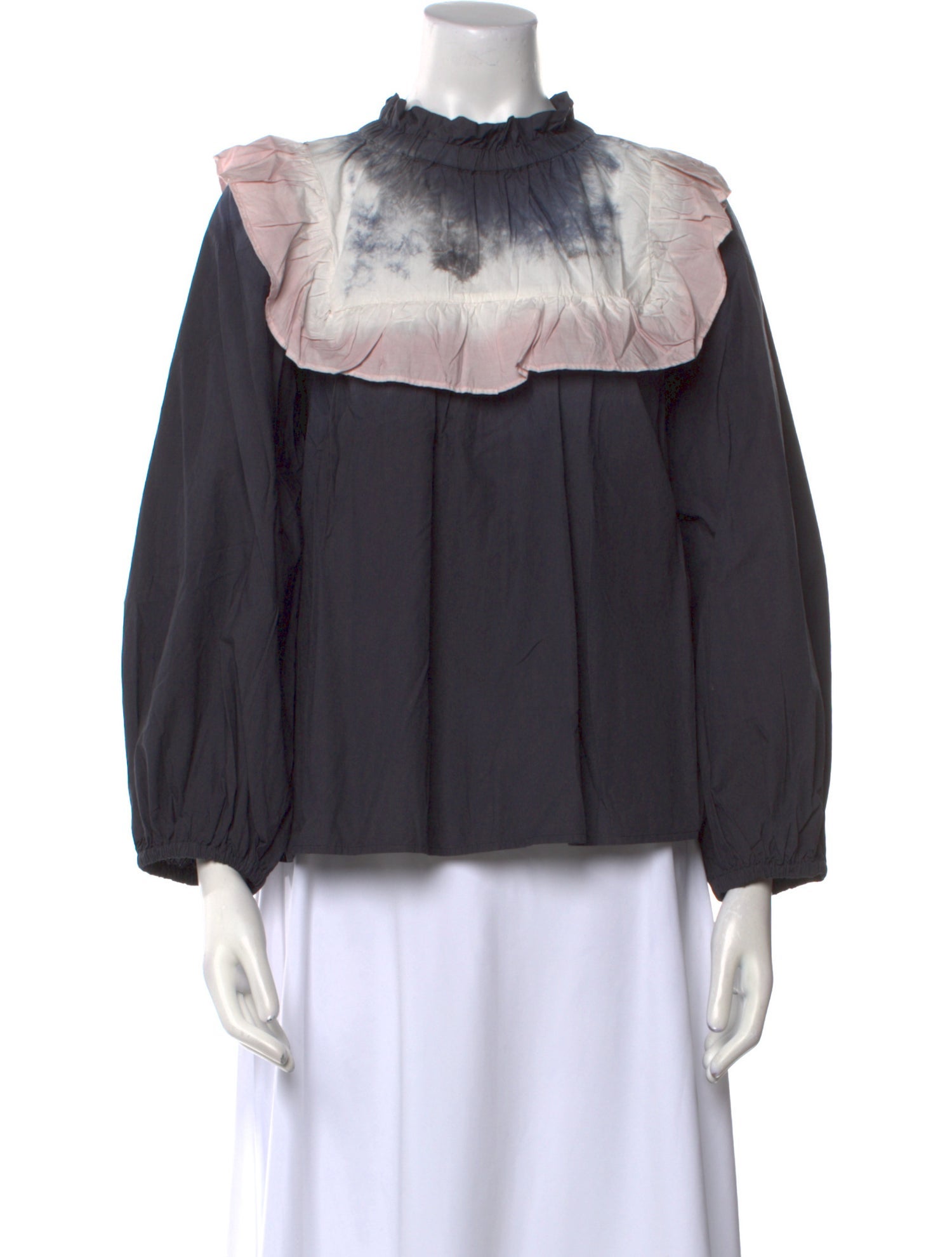 Sea New York Mock Neck Three-Quarter Sleeve Blouse