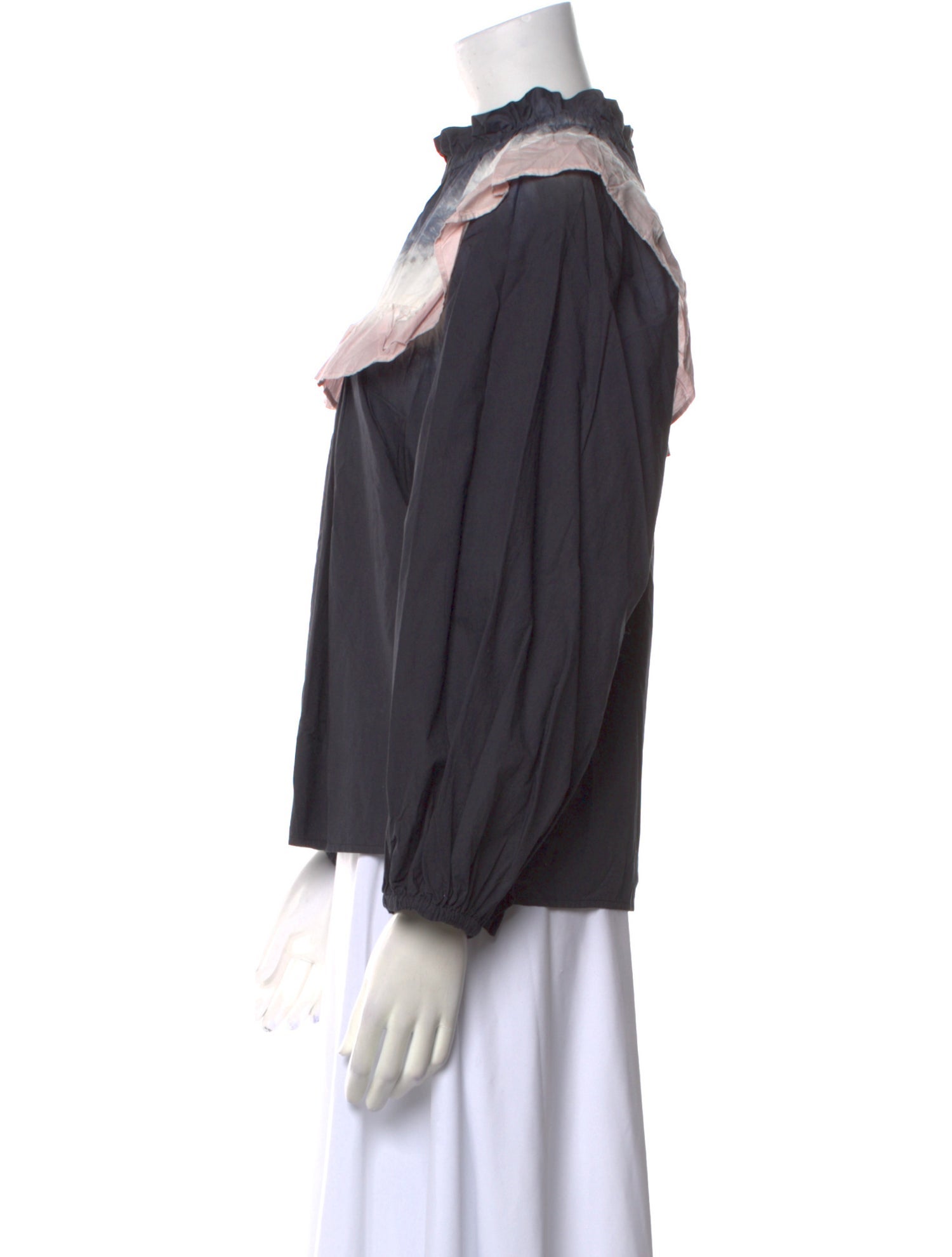 Sea New York Mock Neck Three-Quarter Sleeve Blouse