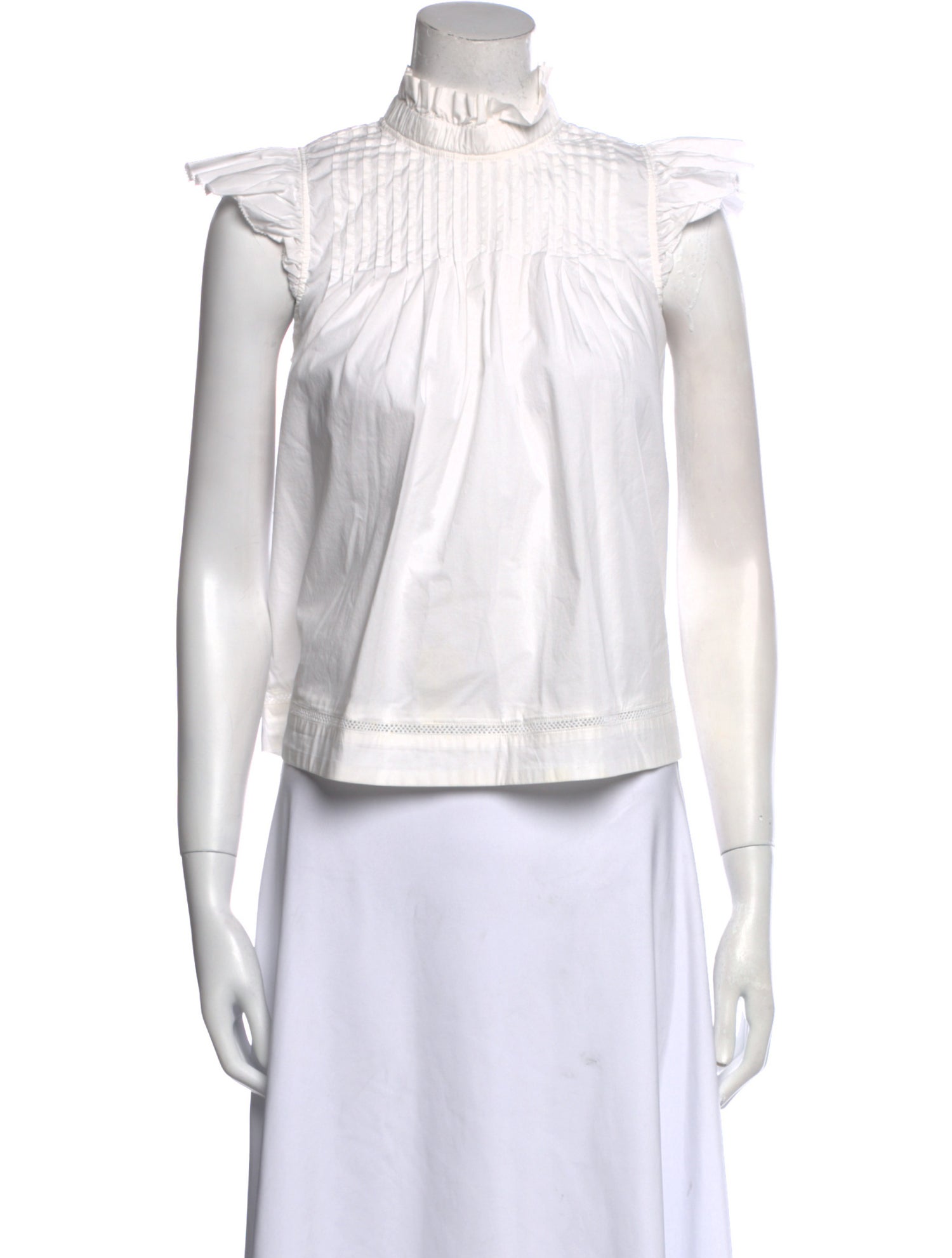 Sea New York Mock Neck Sleeveless Crop Top