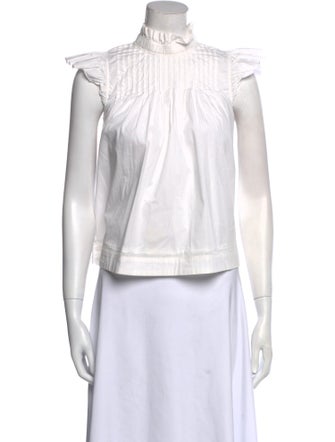 Sea New York Mock Neck Sleeveless Crop Top