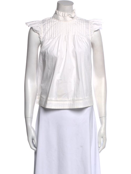 Sea New York Mock Neck Sleeveless Crop Top