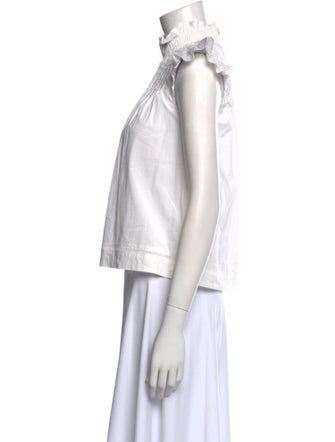 Sea New York Mock Neck Sleeveless Crop Top