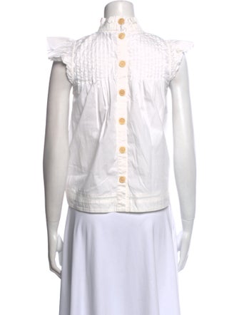 Sea New York Mock Neck Sleeveless Crop Top