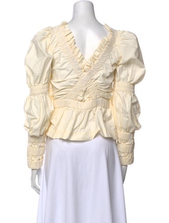 Sea New York Square Neckline Long Sleeve Blouse