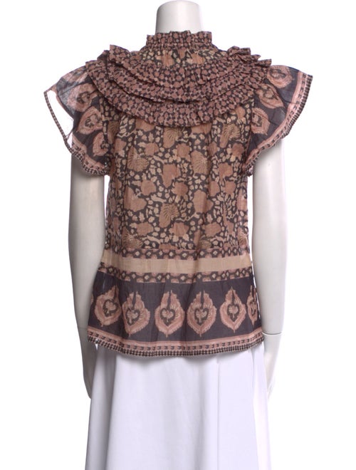 Sea New York Printed Mock Neck Blouse