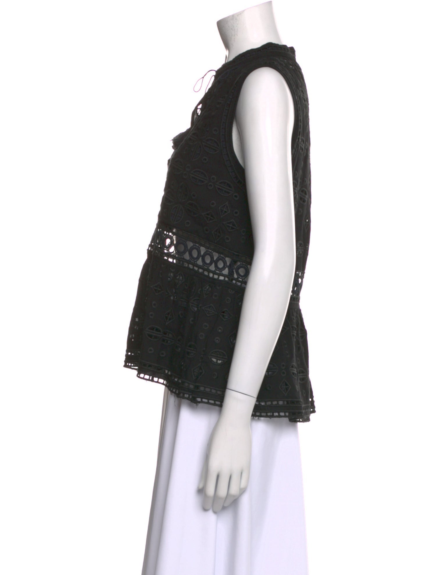 Sea New York Lace Pattern V-Neck Top