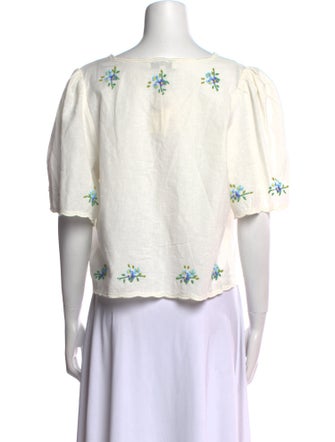 Sea New York Floral Print V-Neck Crop Top