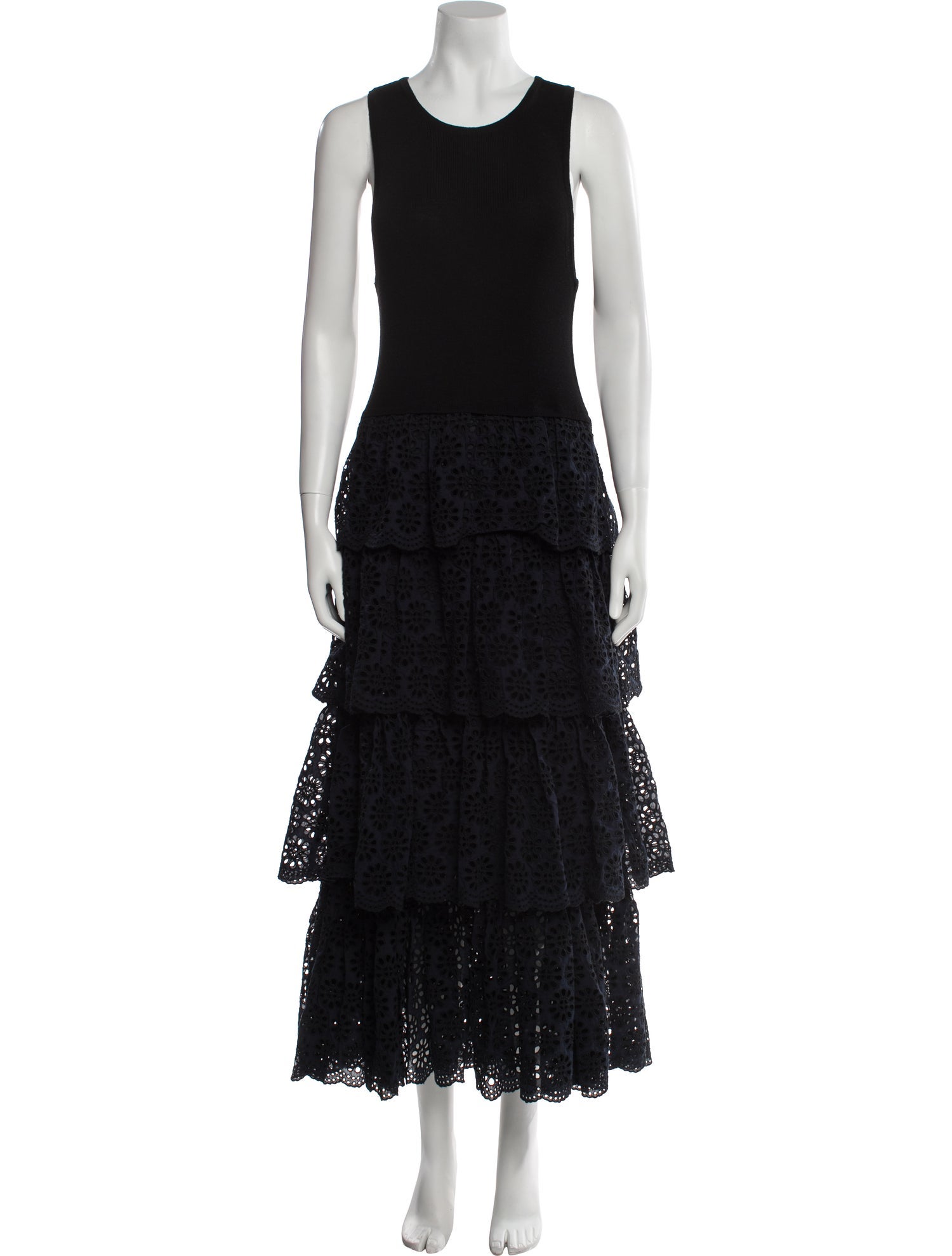 Sea New York Lace Pattern Long Dress