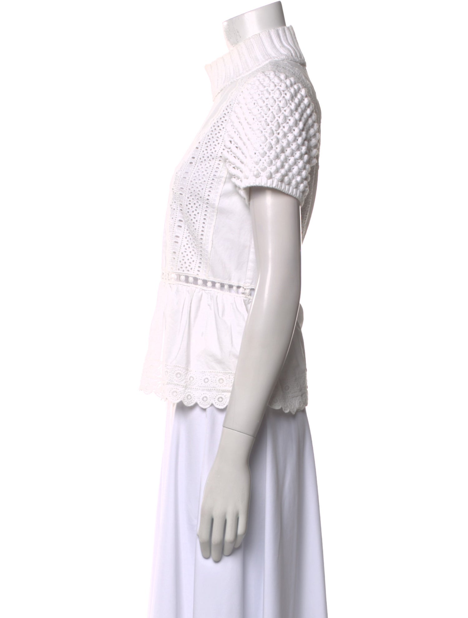 Sea New York Mock Neck Short Sleeve Top