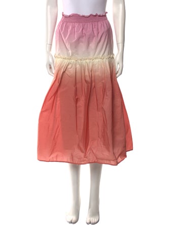 Sea New York Embroidered Accent Midi Length Skirt