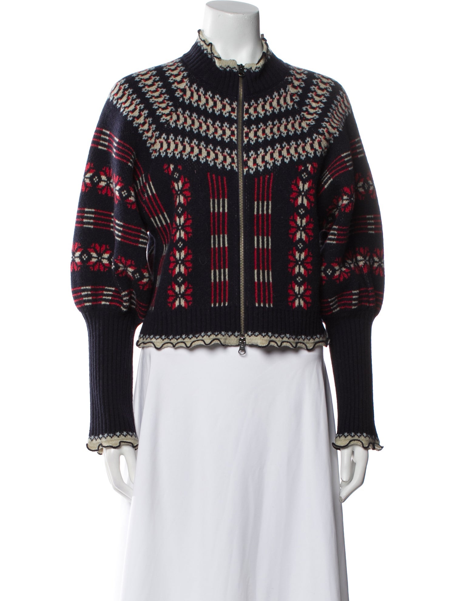 Sea New York Merino Wool Printed Sweater