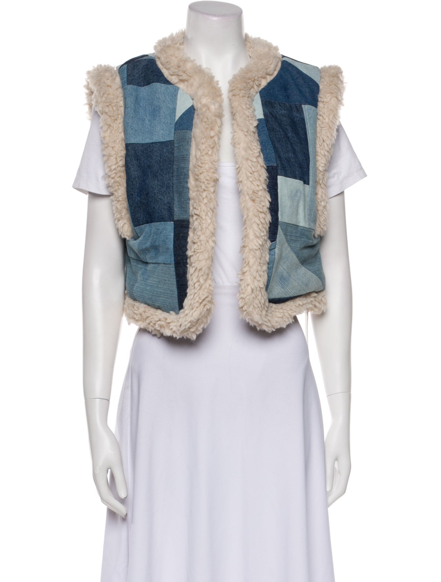 Sea New York Colorblock Pattern Vest