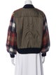 Sea New York Mohair Plaid Print Bomber Jacket