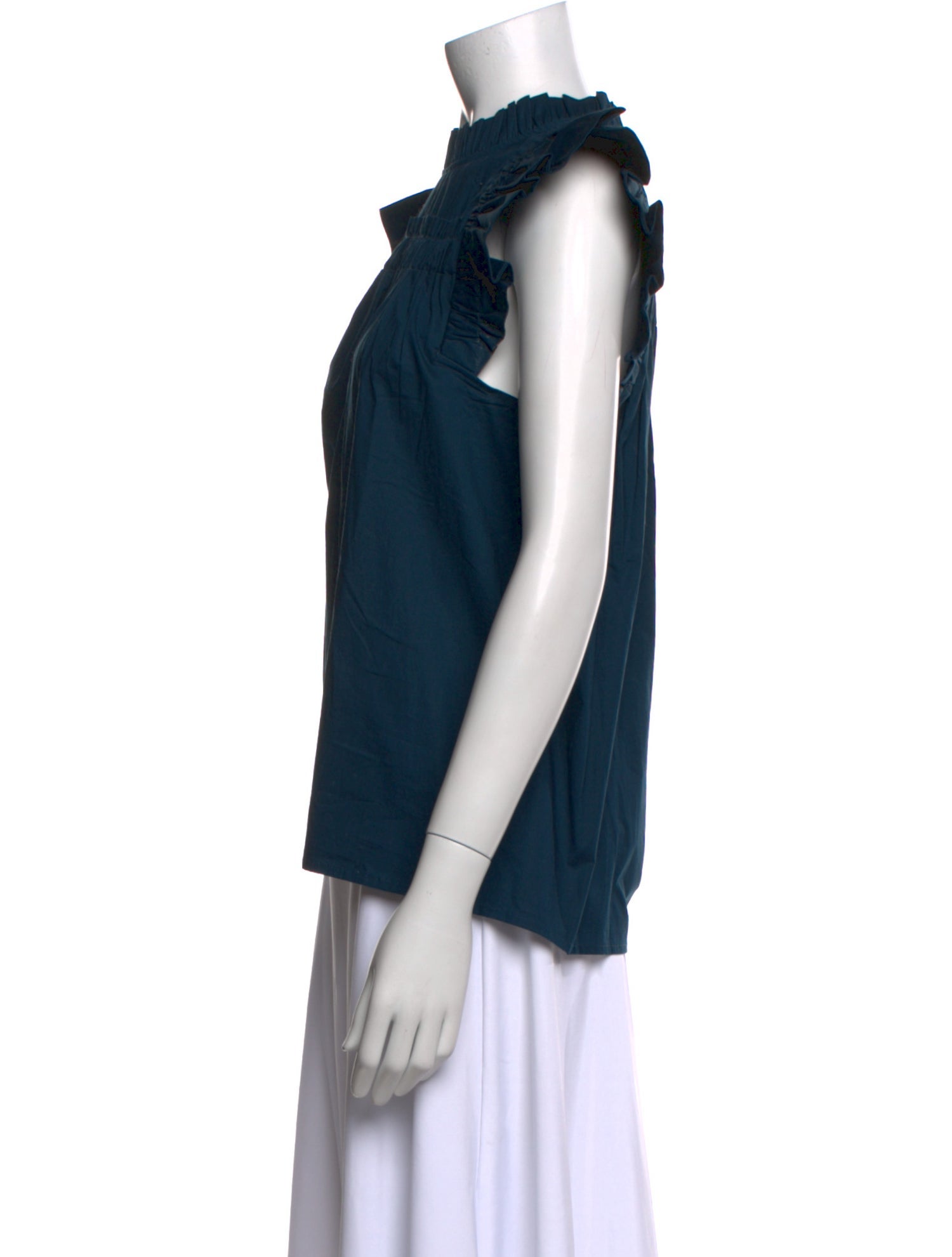 Sea New York Mock Neck Short Sleeve Blouse