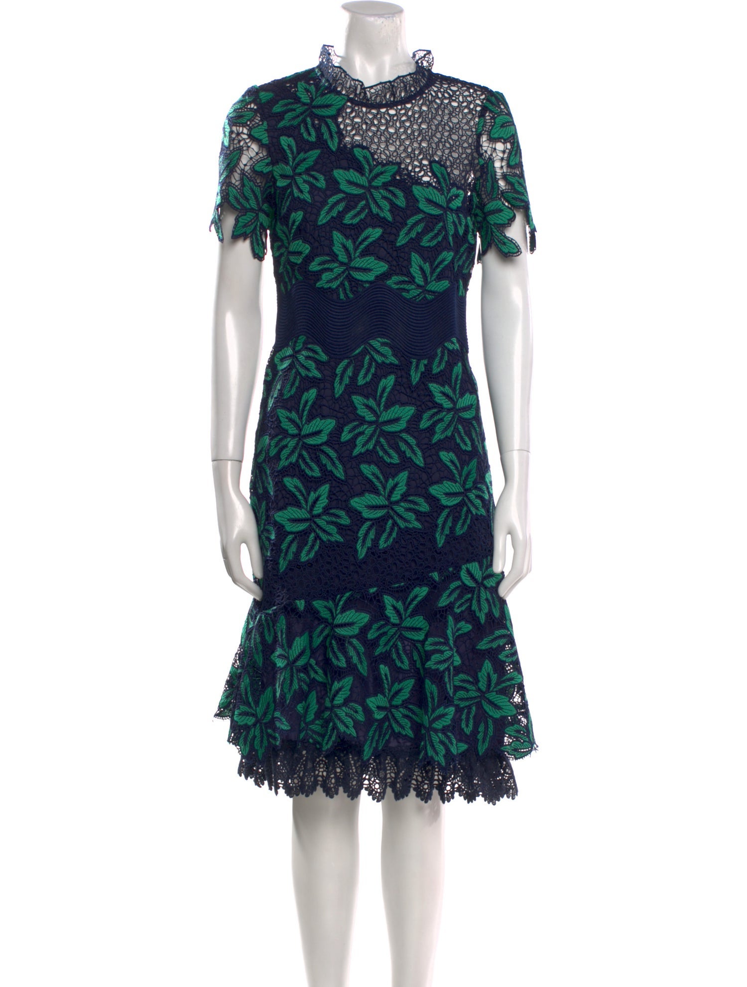 Sea New York Lace Pattern Knee-Length Dress