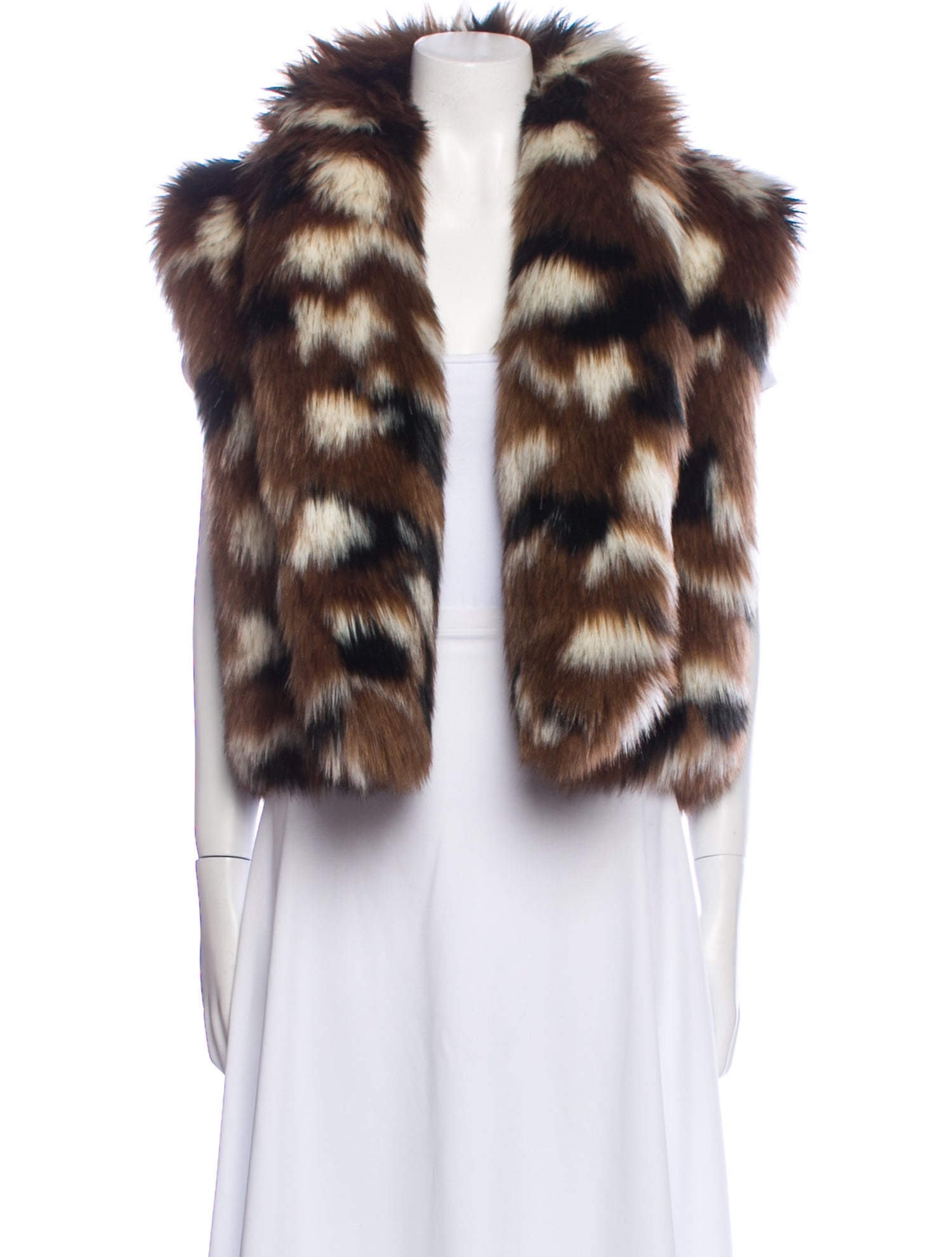 Sea New York Faux Fur Printed Faux Fur Jacket