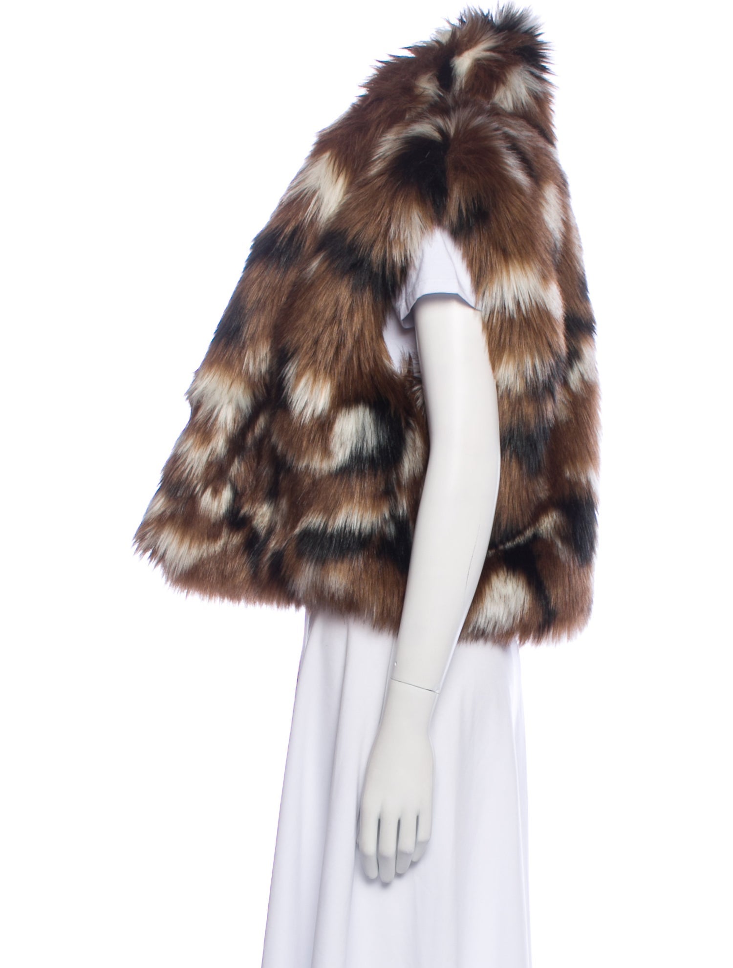 Sea New York Faux Fur Printed Faux Fur Jacket