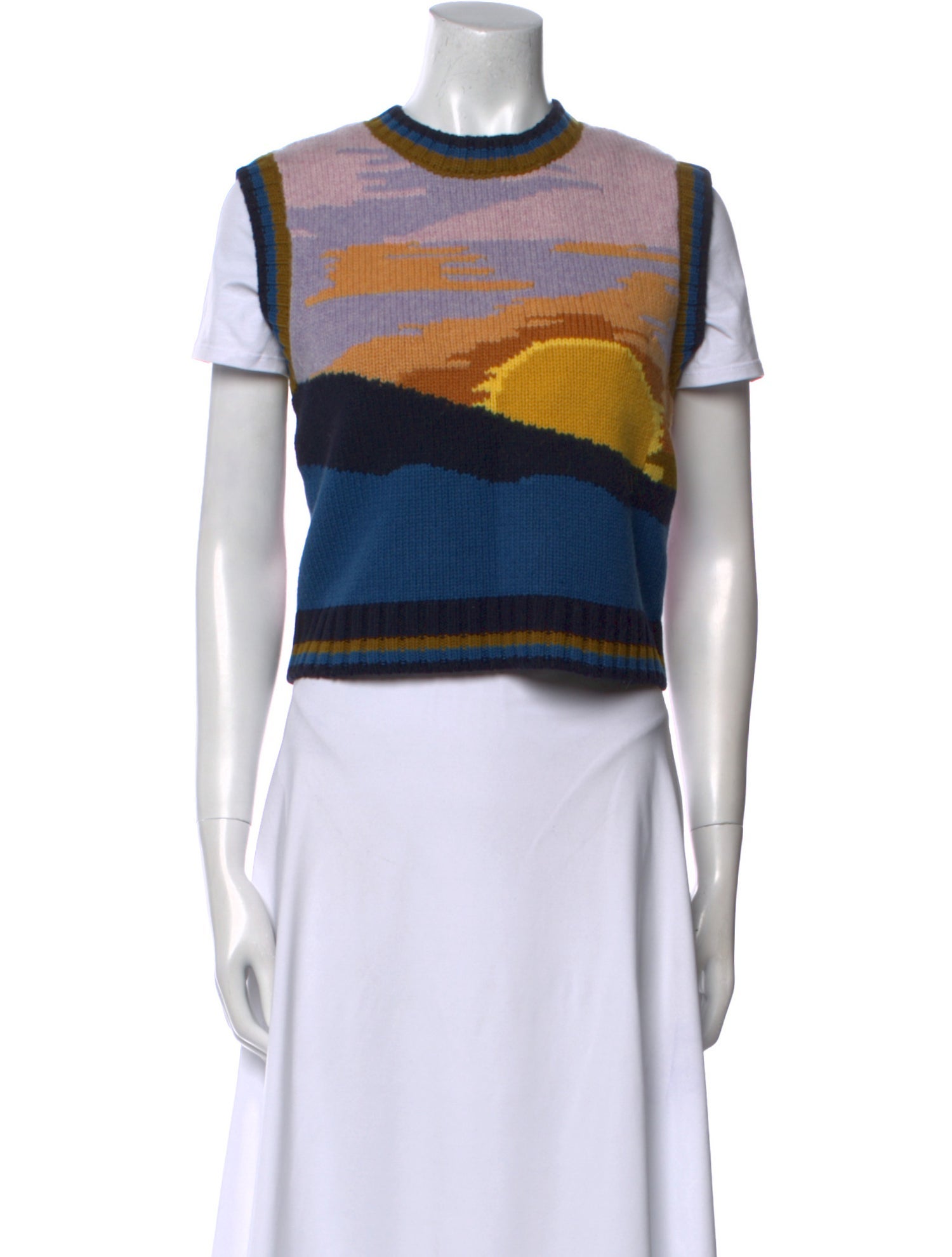 Sea New York Merino Wool Striped Sweater Vest