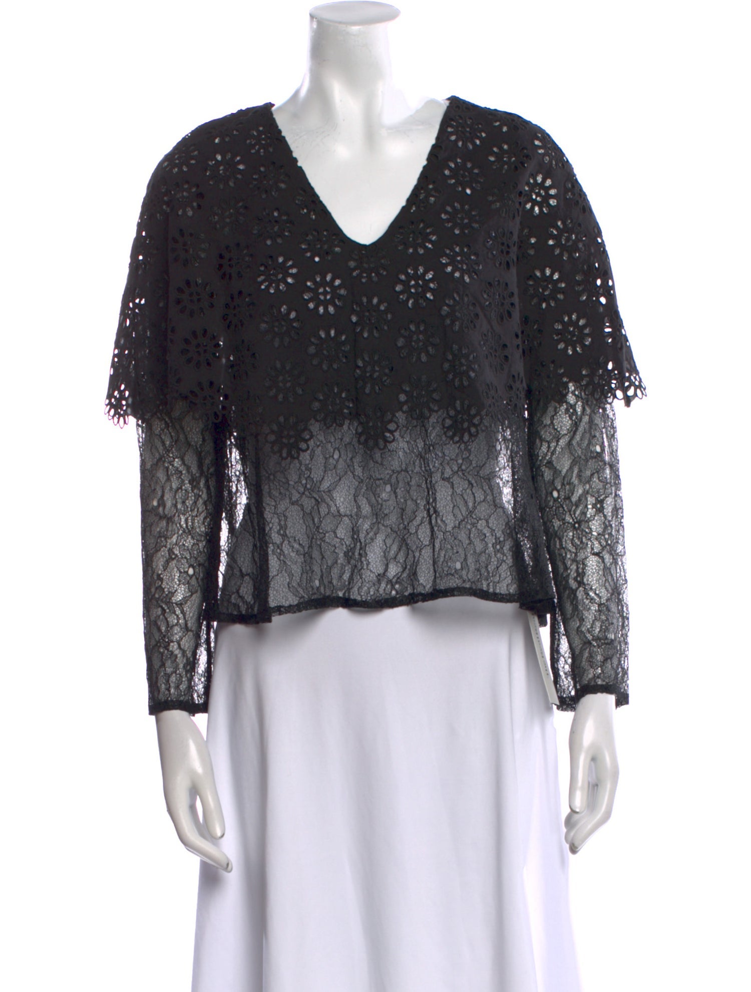 Sea New York Lace Pattern V-Neck Top